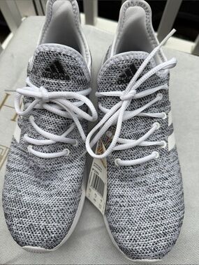 adidas Grey Heather Knit Running Sneakers